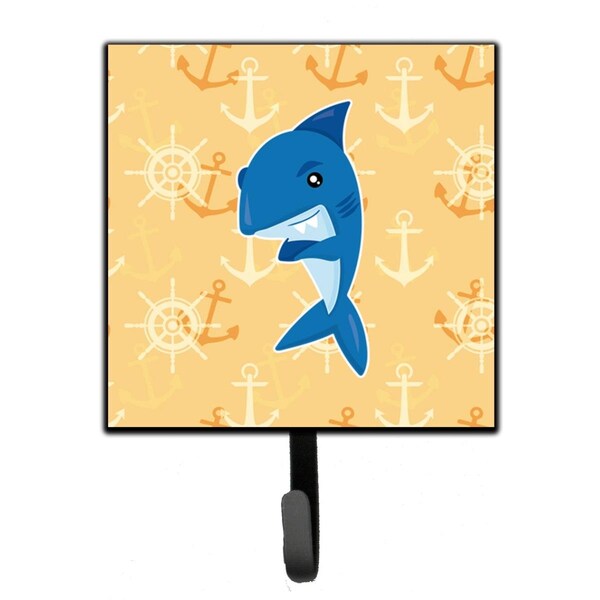 Jensendistributionservices Shark on Beige Nautical Leash or Key Holder - MI1709824