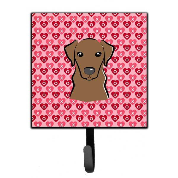 Jensendistributionservices Chocolate Labrador Hearts Leash or Key Holder - MI1711355