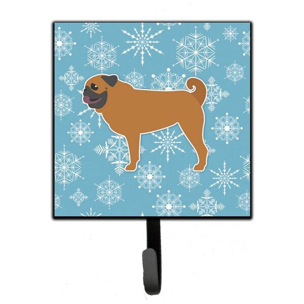 Jensendistributionservices Winter Snowflake Pug Leash or Key Holder - MI1655426