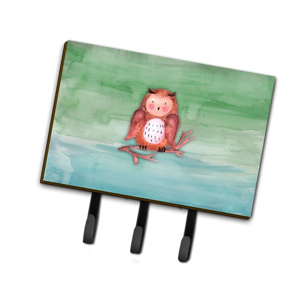 Jensendistributionservices Brown Owl Watercolor Leash or Key Holder - MI1721157