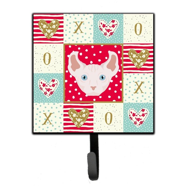 Carolines Treasures 4.25 x 1 x 7 in. Dwelf Cat Love Leash or Key Holder - CK5113SH4