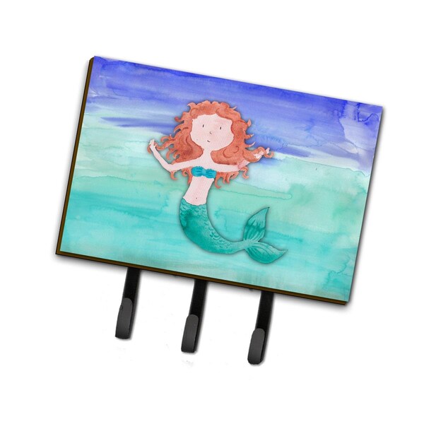 Carolines Treasures Ginger Mermaid Watercolor Leash or Key Holder - BB7421TH68
