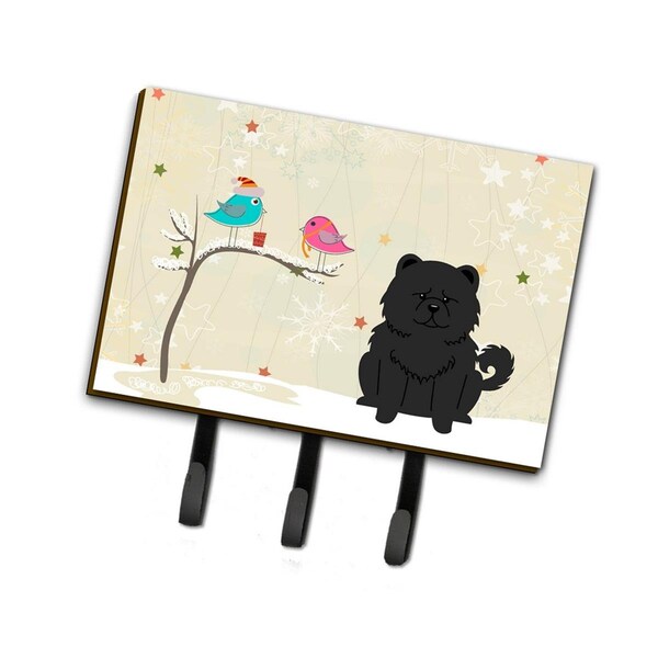 Jensendistributionservices Christmas Presents Between Friends Chow Chow Black Leash or Key Holder - MI1714990
