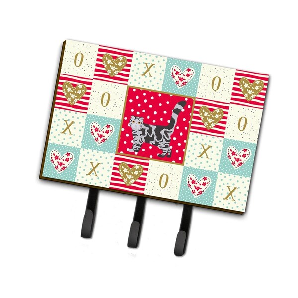Carolines Treasures 6 x 2 x 9 in. Foldex Exotic Fold No.1 Cat Love Leash or Key Holder - CK5618TH68