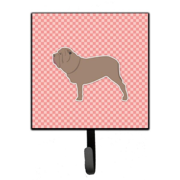 Micasa Neapolitan Mastiff Checkerboard Pink Leash or Key Holder - MI227551