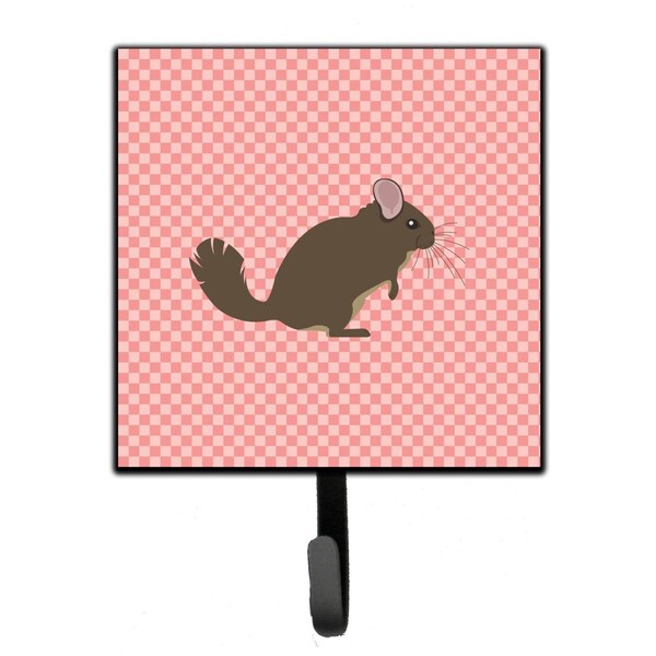 Carolines Treasures Chinchilla Pink Check Leash or Key Holder - BB7875SH4