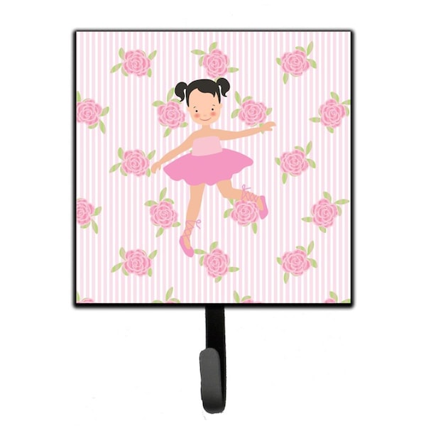 Carolines Treasures Ballerina Black Hair Ponytails Leash or Key Holder - BB5187SH4