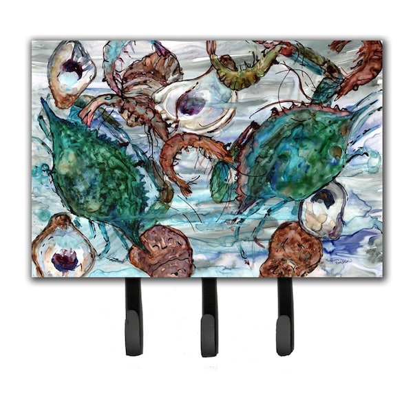 Carolines Treasures ShrimpCrabs & Oysters in Water Leash or Key Holder - 8965TH68