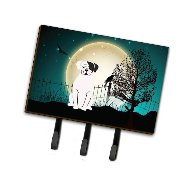 Jensendistributionservices Halloween Scary White Boxer Cooper Leash or Key Holder - MI1707701