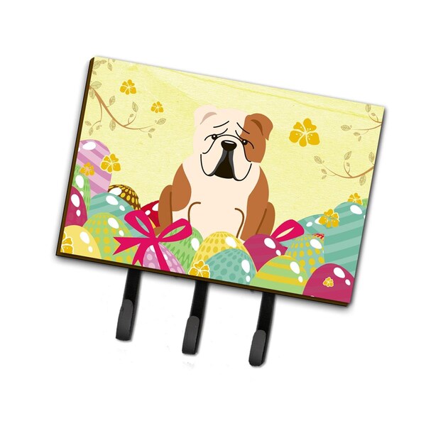 Carolines Treasures Easter Eggs English Bulldog Fawn White Leash or Key Holder - BB6125TH68