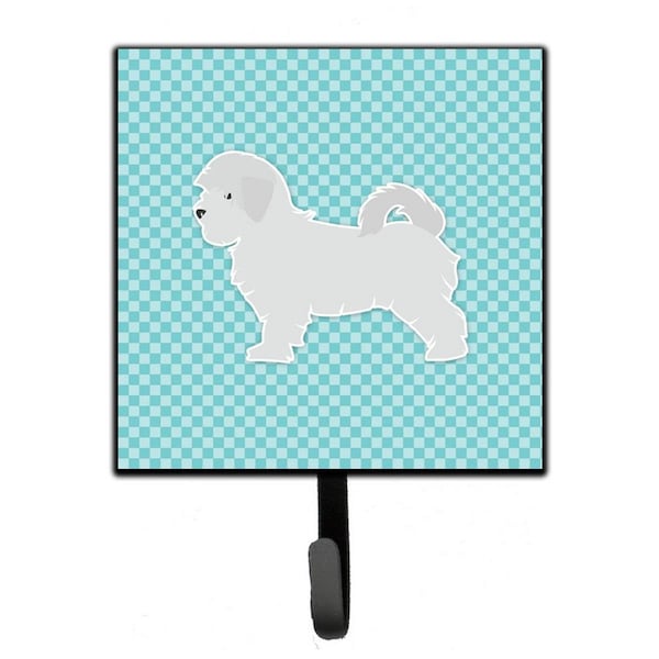 Carolines Treasures Maltese Checkerboard Blue Leash or Key Holder - BB3736SH4