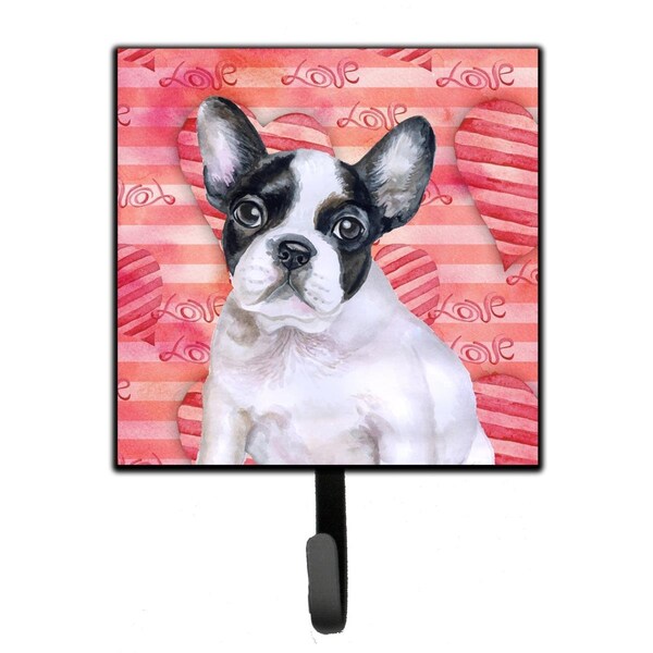 Jensendistributionservices French Bulldog Black White Love Leash or Key Holder - MI1711283