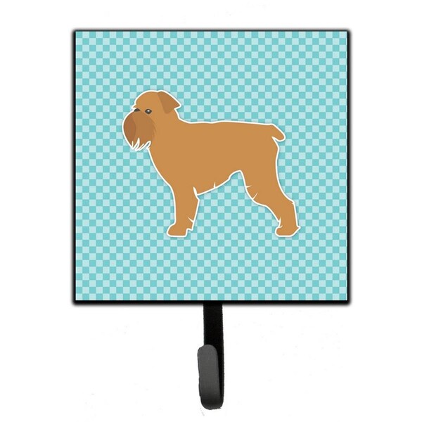 Carolines Treasures Brussels Griffon Checkerboard Blue Leash or Key Holder - BB3740SH4