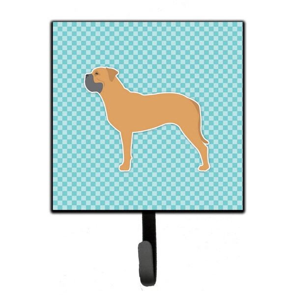 Micasa Bullmastiff Checkerboard Blue Leash or Key Holder - MI230123