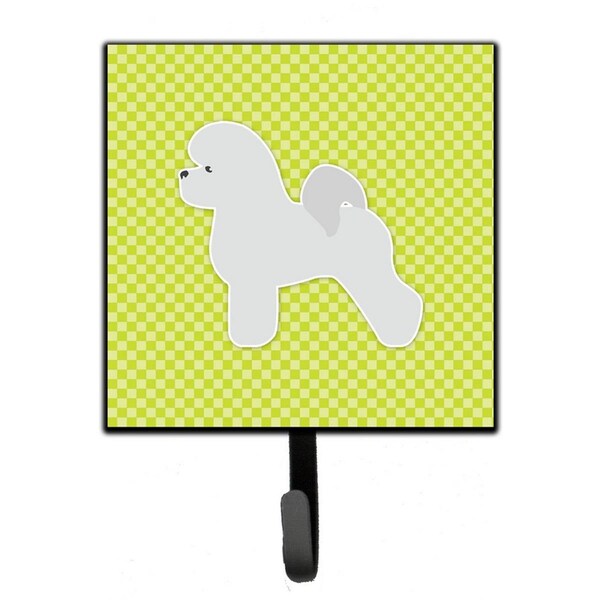 Micasa Bichon Frise Checkerboard Green Leash or Key Holder - MI227553