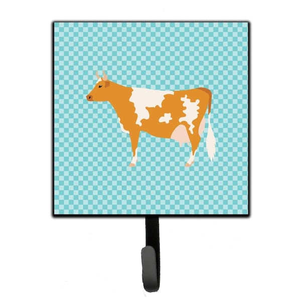 Jensendistributionservices Guernsey Cow Blue Check Leash or Key Holder - MI1706699
