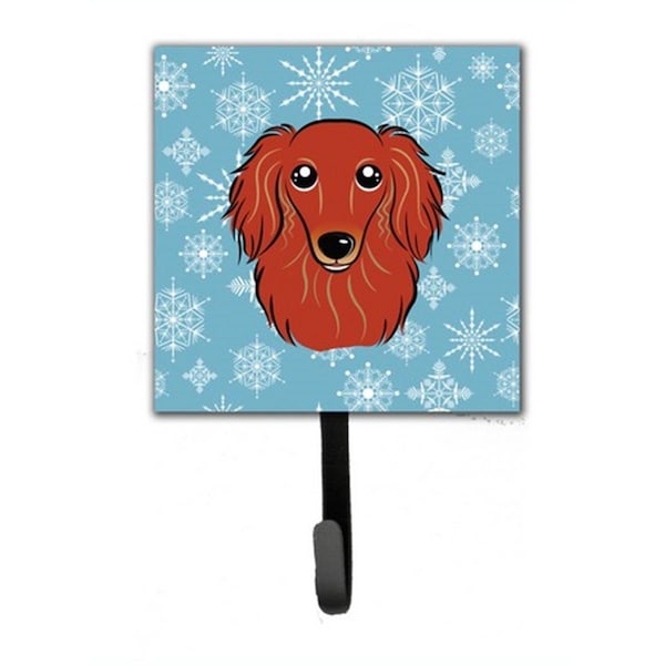 Micasa Snowflake Longhair Red Dachshund Leash & Key Holder - MI251791
