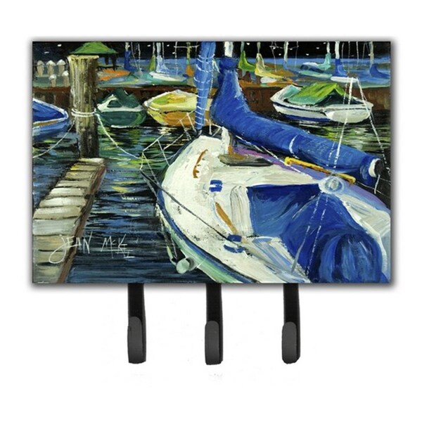 Jensendistributionservices Night On The Docks Sailboat Leash & Key Holder - MI1718499