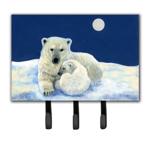 Jensendistributionservices Polar Bears Moonlight Snuggle Leash or Key Holder - MI1715819