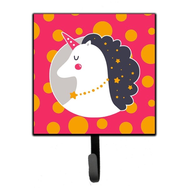 Carolines Treasures Unicorn Orange Polkadots Leash or Key Holder - BB7138SH4