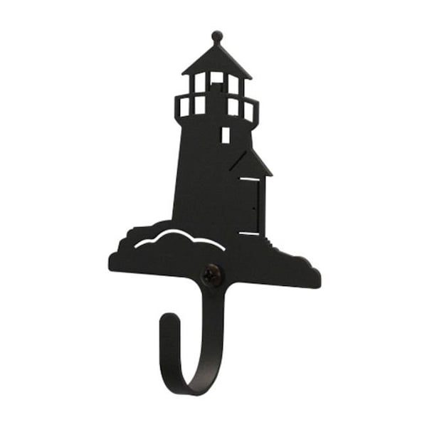 Village Wrought Iron Village Wrought Iron WH-10-XS Lighthouse Wall Hook Extra Small - Black - WH-10-XS