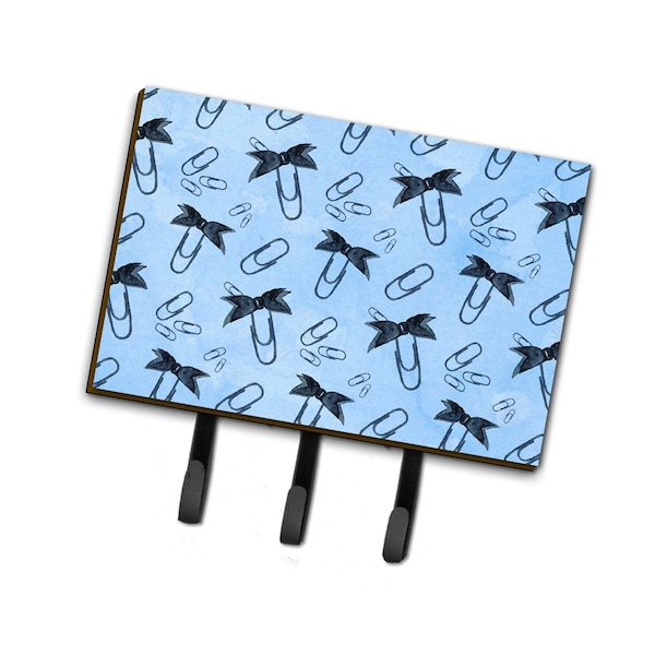 Carolines Treasures Watercolor Paper Clips Blue Leash or Key Holder, 6 x 2 x 9 in. - BB7544TH68