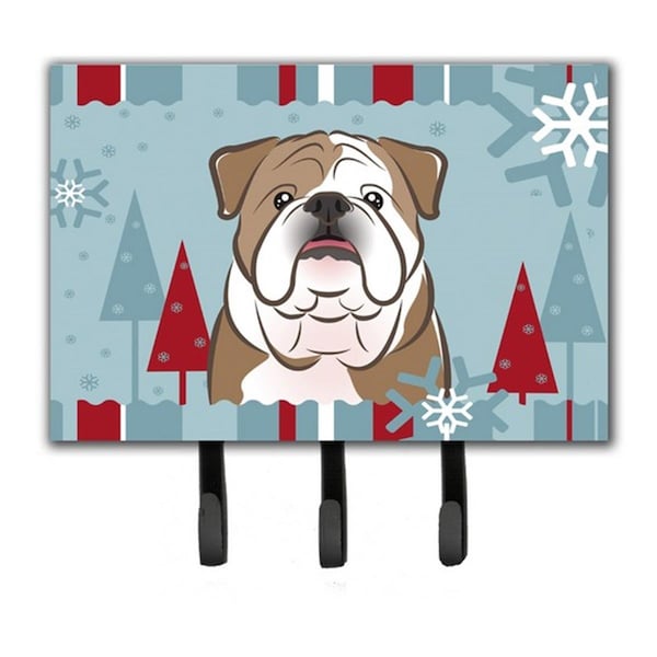 Jensendistributionservices Winter Holiday English Bulldog Leash & Key Holder - MI2103673