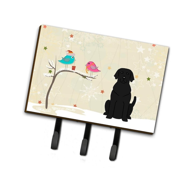 Carolines Treasures Christmas Presents Between Friends Black Labrador Leash or Key Holder - BB2529TH68