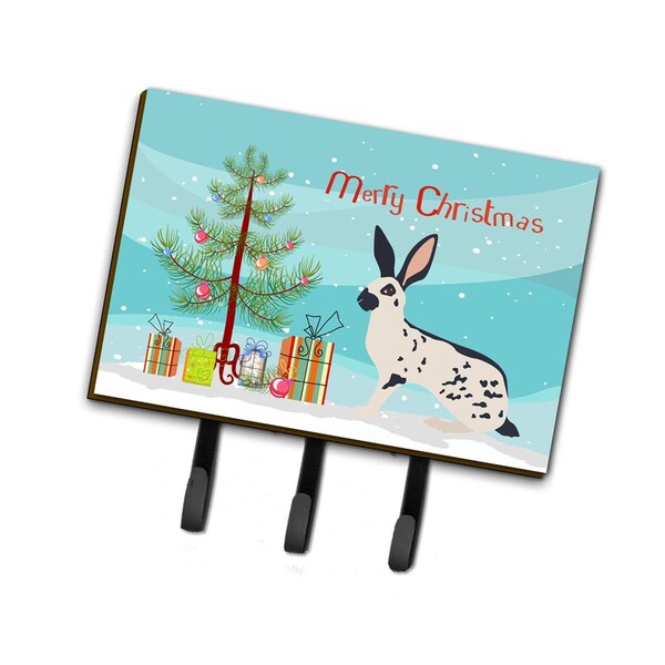 Carolines Treasures English Spot Rabbit Christmas Leash or Key Holder - BB9328TH68