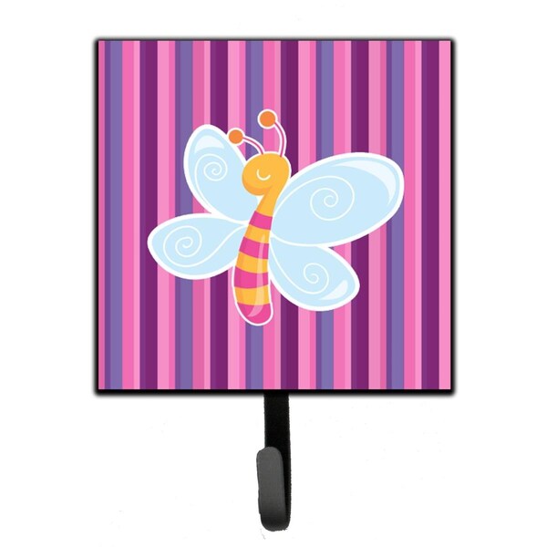 Jensendistributionservices Dragonfly in Pink Stripes Leash or Key Holder - MI1715434