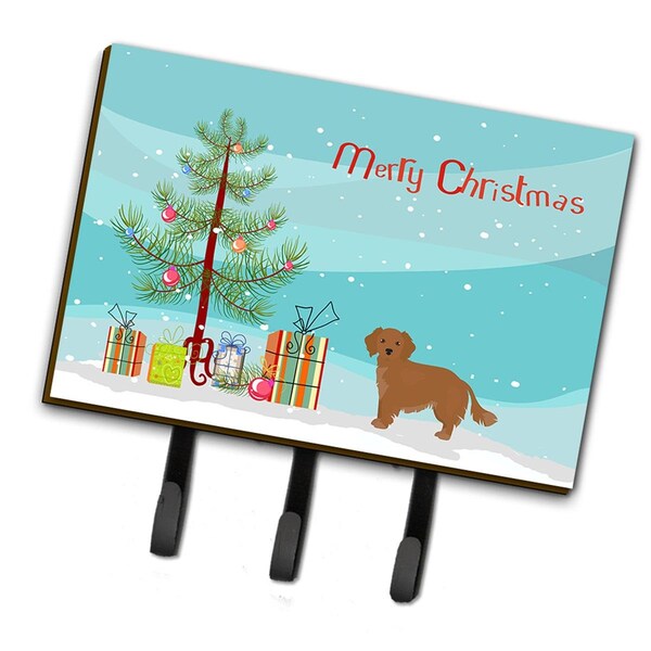 Carolines Treasures Small Greek Domestic Dog Kokoni Christmas Tree Leash or Key Holder - CK3486TH68