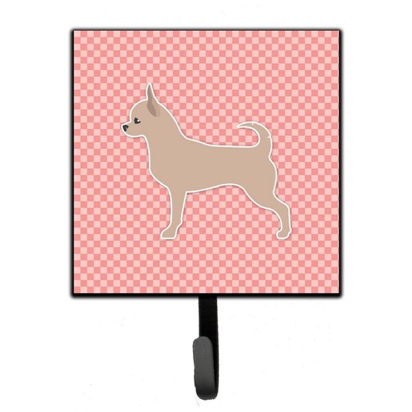 Carolines Treasures Chihuahua Checkerboard Pink Leash or Key Holder - BB3650SH4
