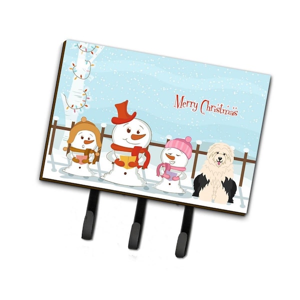 Carolines Treasures Merry Christmas Carolers Old English Sheepdog Leash or Key Holder - BB2427TH68