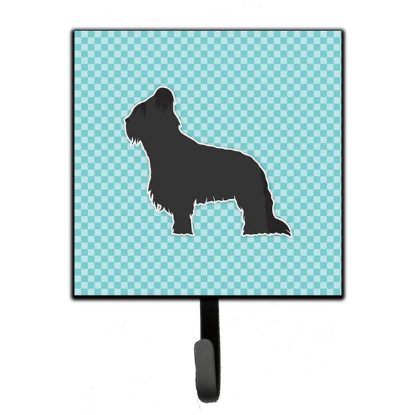 Jensendistributionservices Briard Checkerboard Blue Leash or Key Holder - MI1654233