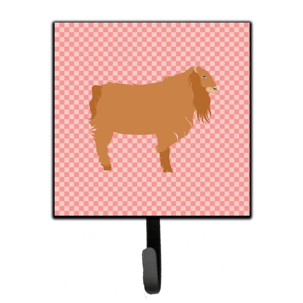 Carolines Treasures American Lamancha Goat Pink Check Leash or Key Holder - BB7885SH4