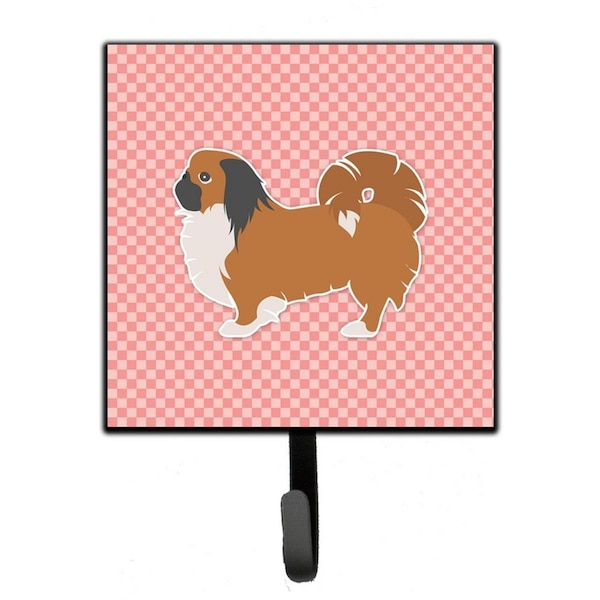 Carolines Treasures Pekingese Checkerboard Pink Leash or Key Holder - BB3638SH4