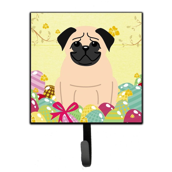 Carolines Treasures Easter Eggs Pug Fawn Leash or Key Holder - BB6008SH4