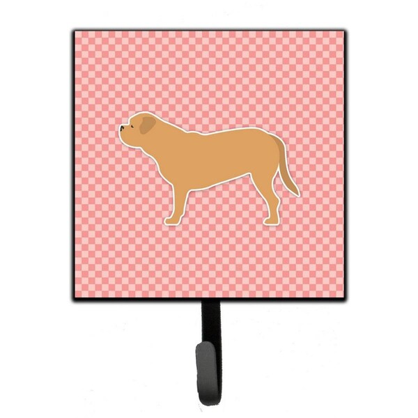 Carolines Treasures Dogue de Bordeaux Checkerboard Pink Leash or Key Holder - BB3670SH4