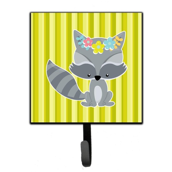 Jensendistributionservices Raccoon With Flowers Leash or Key Holder - MI2102489