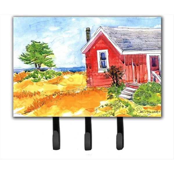 Carolines Treasures old Red Cottage House at the lake or Beach Leash Holder or Key Hook - 6041TH68