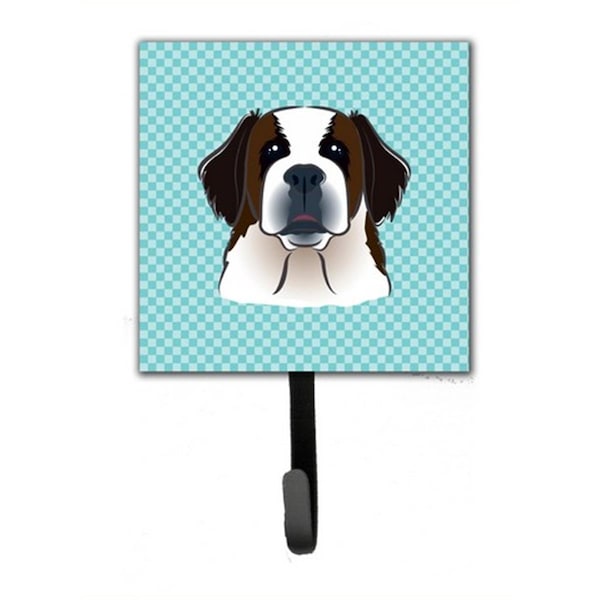 Jensendistributionservices Checkerboard Blue Saint Bernard Leash & Key Holder - MI1725058