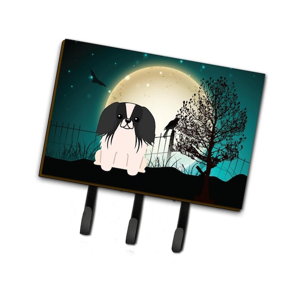 Carolines Treasures Halloween Scary Pekingnese Black and White Leash or Key Holder - BB2295TH68