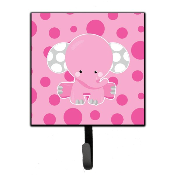 Carolines Treasures Elephant With Pink Polkadots Leash or Key Holder - BB6949SH4
