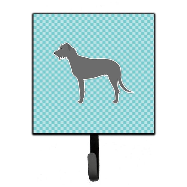Carolines Treasures Irish Wolfhound Checkerboard Blue Leash or Key Holder - BB3703SH4