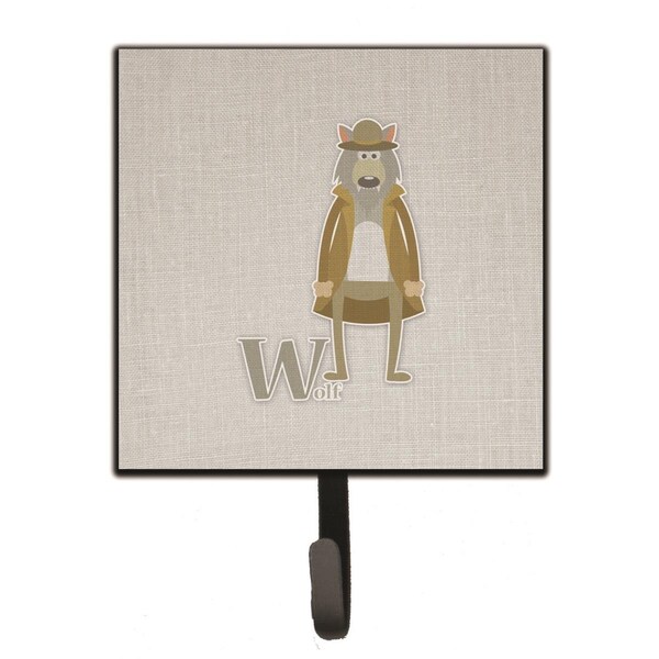 Carolines Treasures Alphabet W For Wolf Leash or Key Holder - BB5748SH4