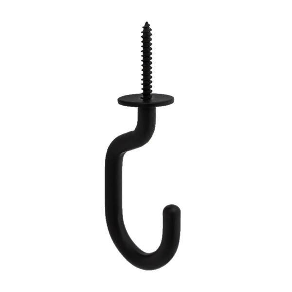 Homepage 3.34 in. Modern Ceiling J Hook, Black - HO3241120