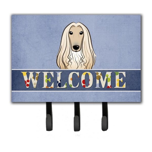 Jensendistributionservices Afghan Hound Welcome Leash & Key Holder - MI2103648