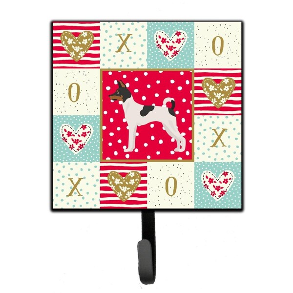 Carolines Treasures 4.25 x 1 x 7 in. Toy Fox Terrier Love Leash or Key Holder - CK5899SH4
