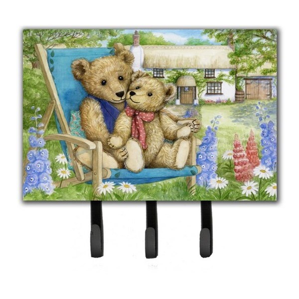 Jensendistributionservices Springtime Teddy Bears in Flowers Leash or Key Holder - MI1715833