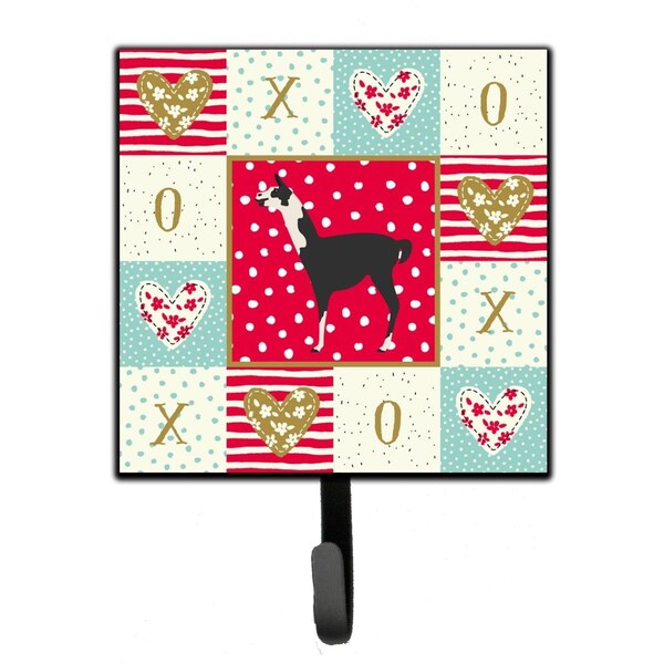Carolines Treasures 4.25 x 1 x 7 in. Llama Q Ara Love Leash or Key Holder - CK5345SH4